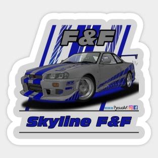 F&F Skyline Sticker